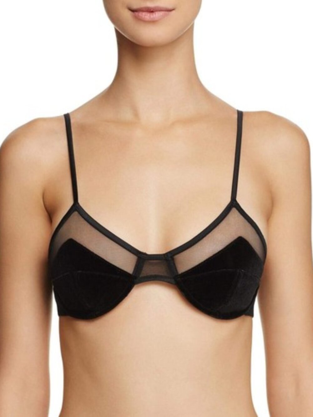 KENDALL + KYLIE Womens Mesh Balconette Underwire Bra